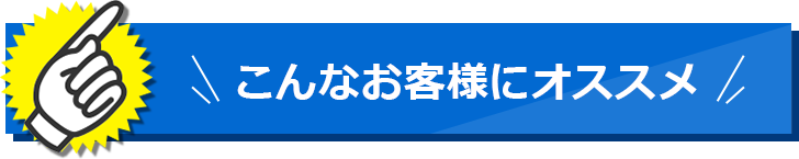 こんなお客様にオススメ