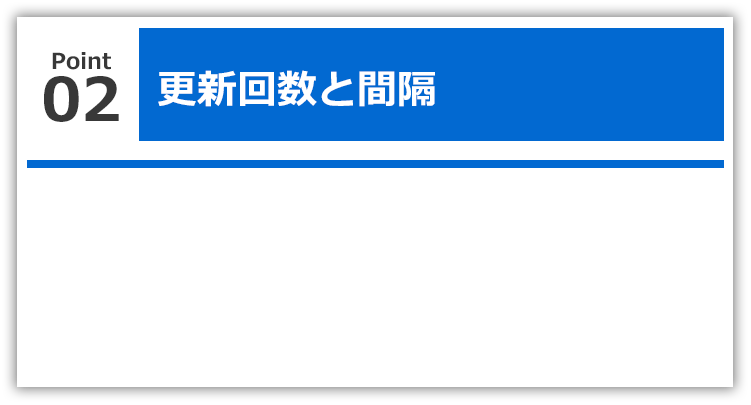 更新回数と間隔